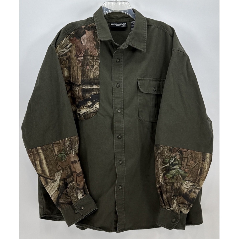 Mossy Oak Break Up Infinity Long Sleeve Button Shooting Shirt Green Camo 3XL